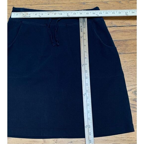 PATAGONIA BLACK ORGANIC COTTON TIE WAIST A LINE SKIRT sz Small - Picture 3 of 5